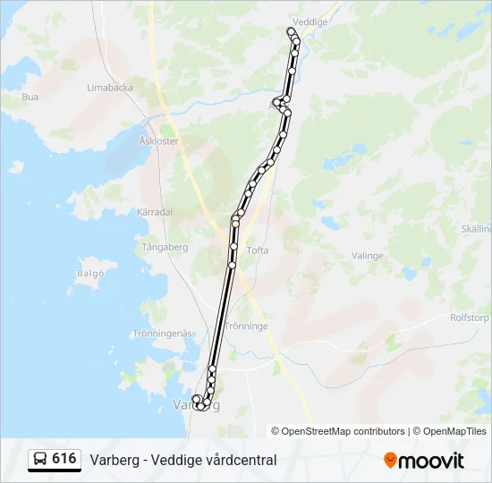 616 Bus Line Map