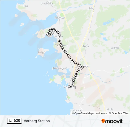 620 Bus Line Map