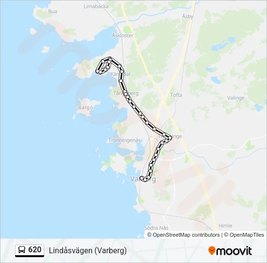 620 Bus Line Map