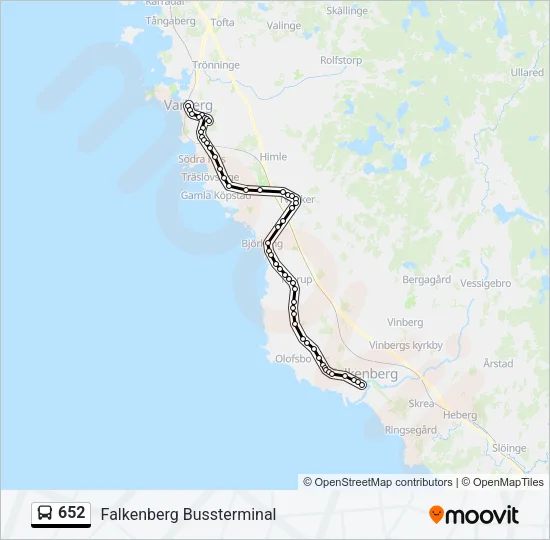 652 Bus Line Map