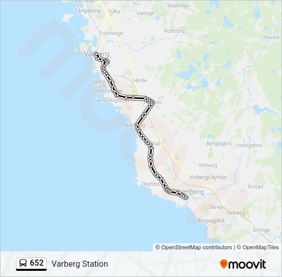 652 Bus Line Map