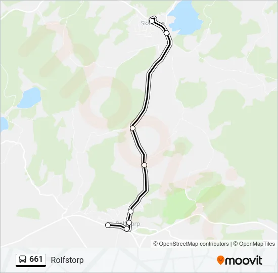 661 Bus Line Map