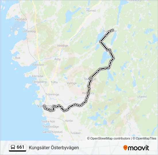 661 Bus Line Map
