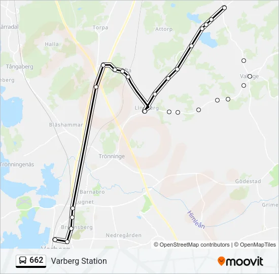 662 Bus Line Map