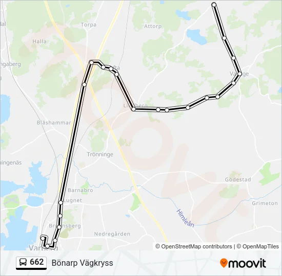 662 Bus Line Map