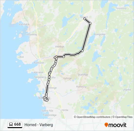 668 Bus Line Map