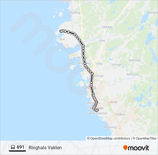 691 bus Line Map