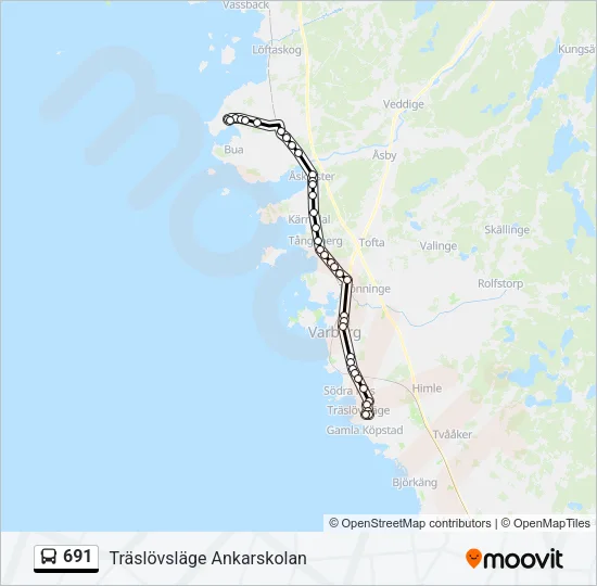 691 Bus Line Map
