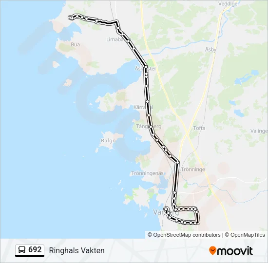 692 Bus Line Map