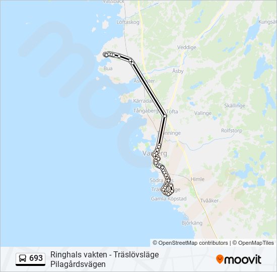 693 bus Line Map