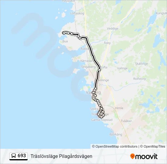 693 Bus Line Map