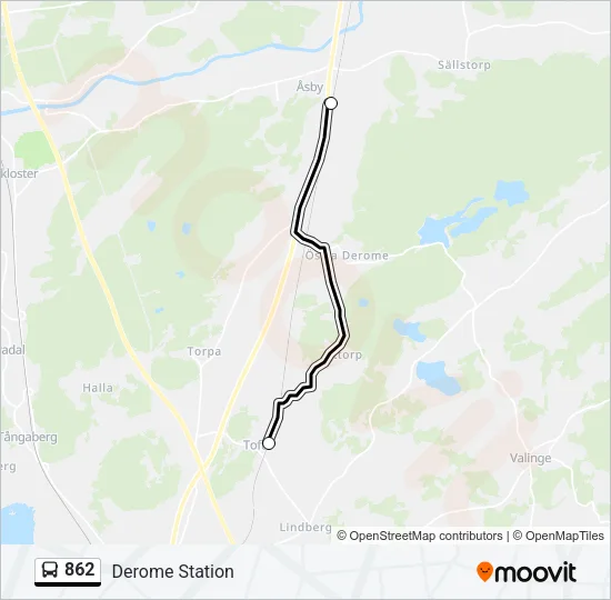 862 Bus Line Map