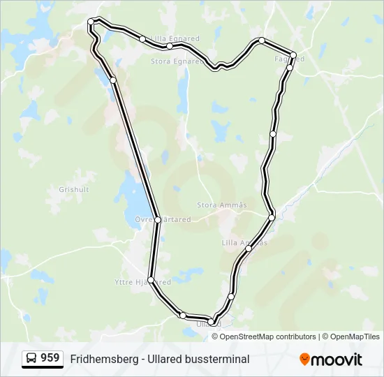 959 Bus Line Map