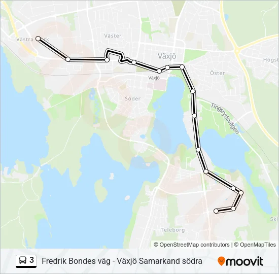 3 Bus Line Map
