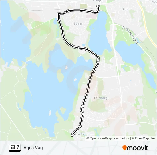 7 Bus Line Map