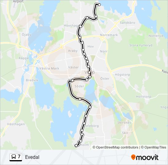 7 Bus Line Map