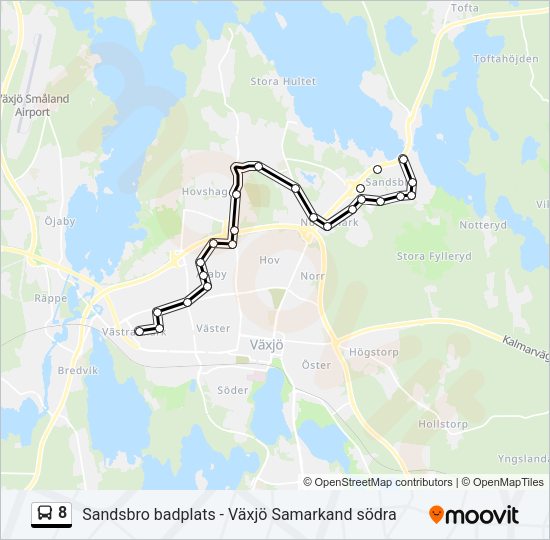 8 Bus Line Map