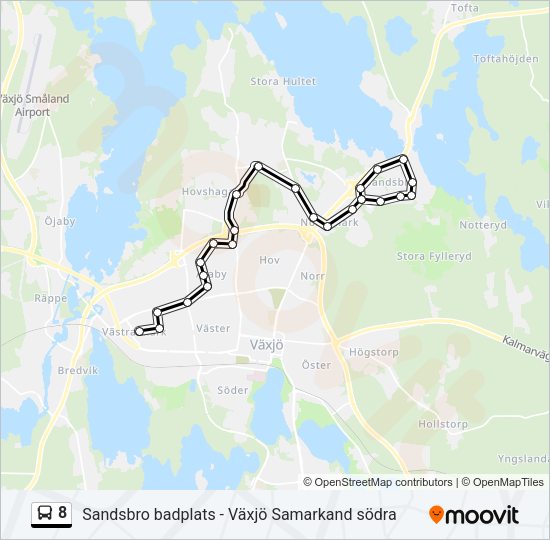 8 Bus Line Map
