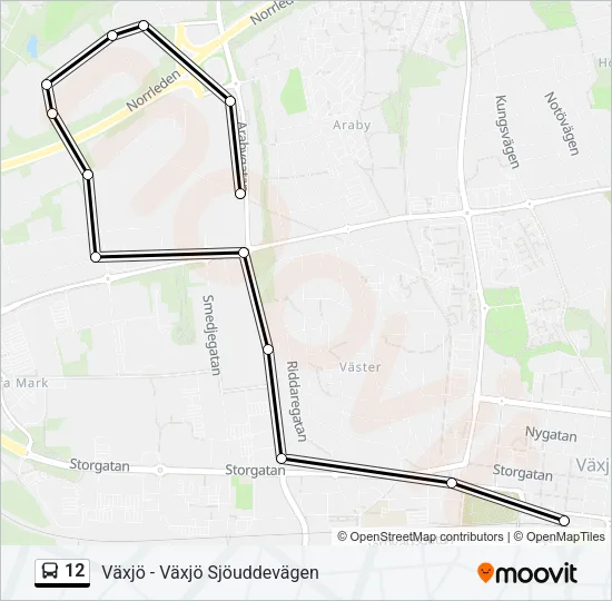 12 Bus Line Map