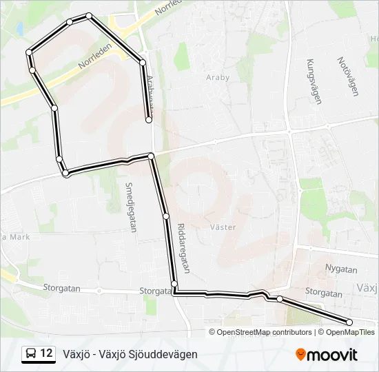 12 Bus Line Map