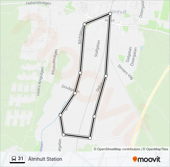 31 Bus Line Map