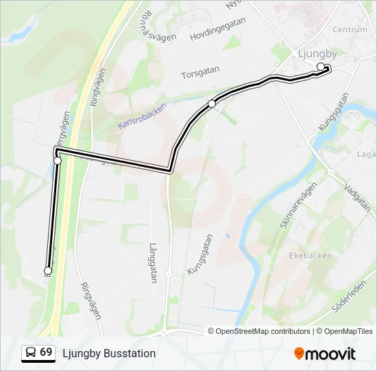 69 Bus Line Map
