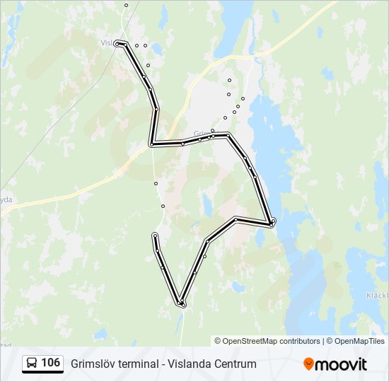 106 bus Line Map