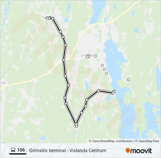 106 bus Line Map