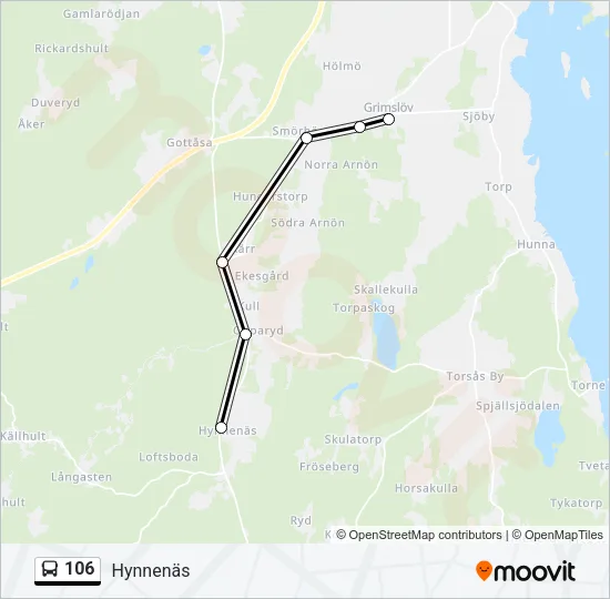 106 Bus Line Map