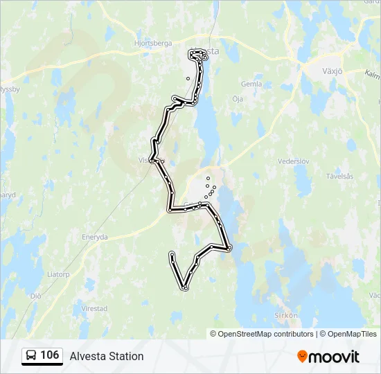 106 Bus Line Map