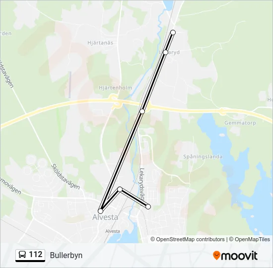 112 Bus Line Map