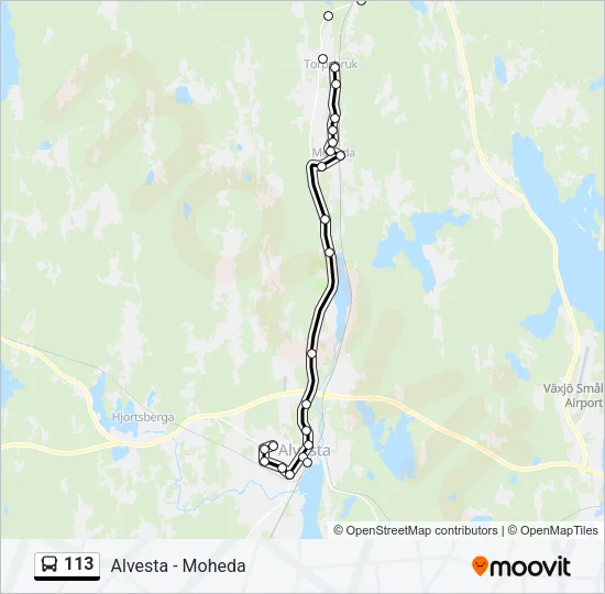 113 Bus Line Map