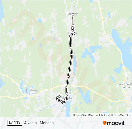 113 Bus Line Map