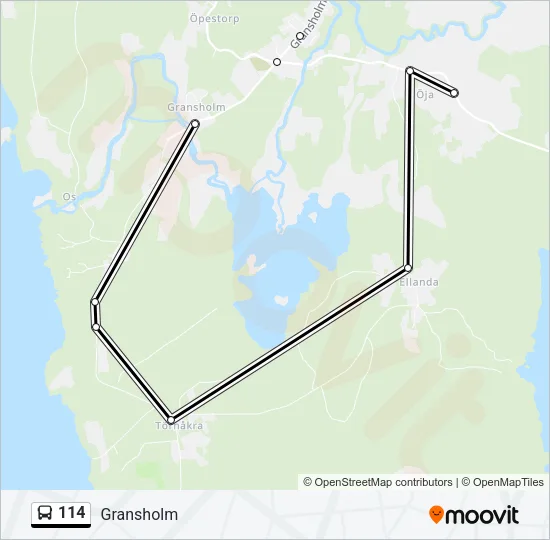 114 Bus Line Map