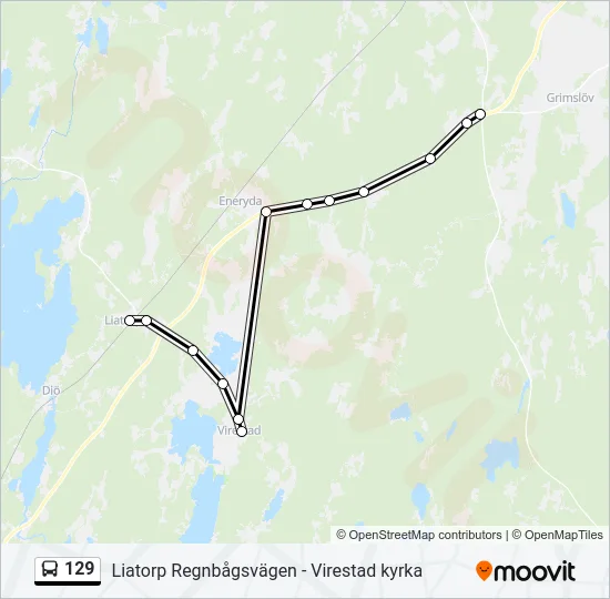 129 Bus Line Map