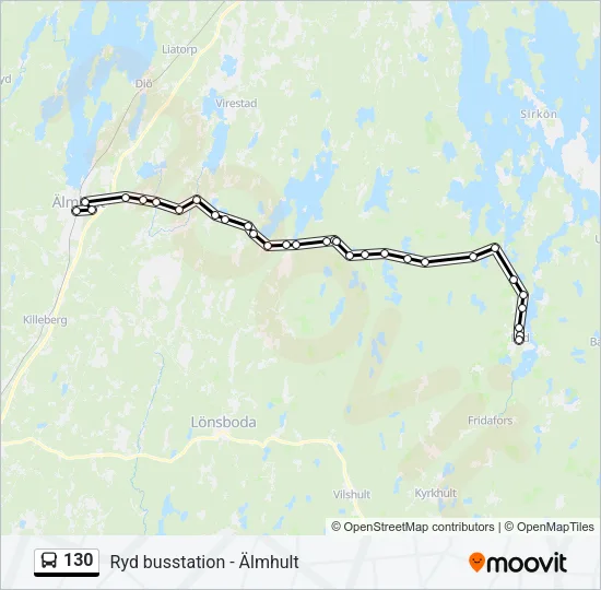 130 Bus Line Map