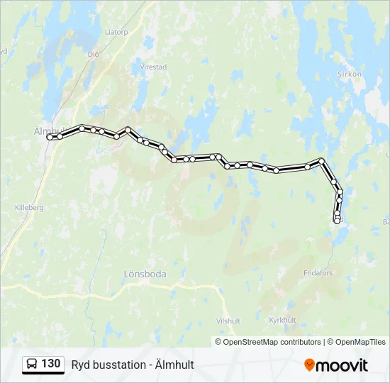 130 Bus Line Map