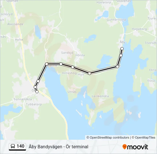 140 Bus Line Map