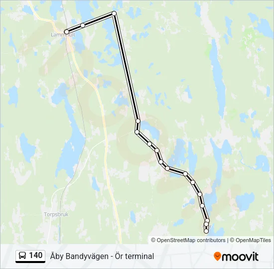 140 Bus Line Map