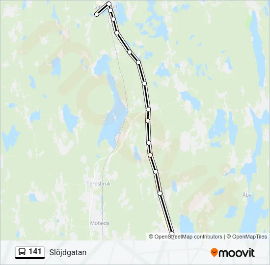 141 Bus Line Map