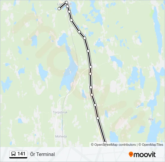 141 Bus Line Map