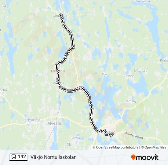 142 bus Line Map