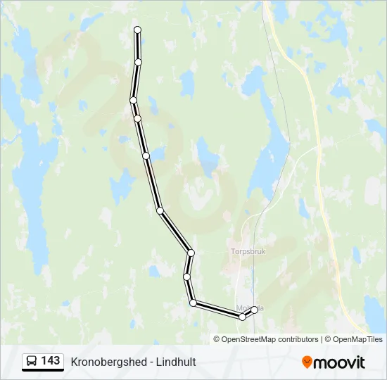 143 Bus Line Map