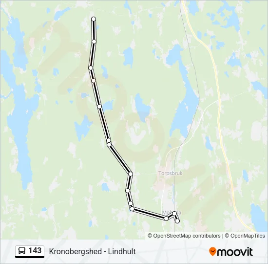 143 Bus Line Map