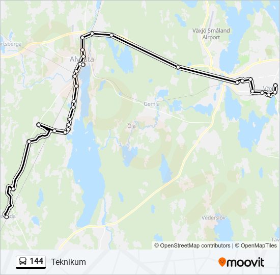 144 bus Line Map