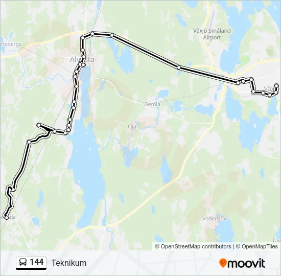 144 Bus Line Map