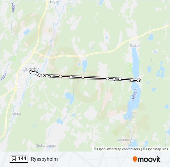 144 bus Line Map