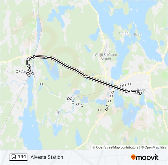 144 bus Line Map