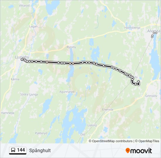 144 bus Line Map