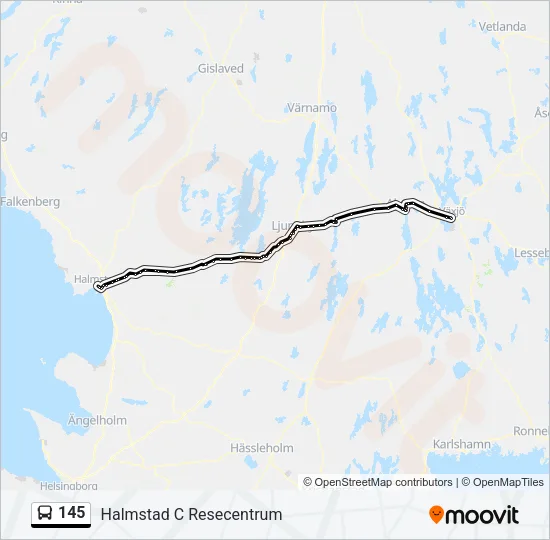 145 Bus Line Map